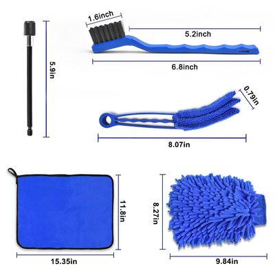 21 PCS 자동차 청소 도구 키트 바퀴용 스폰지 패드 붓기 대시보드 내부