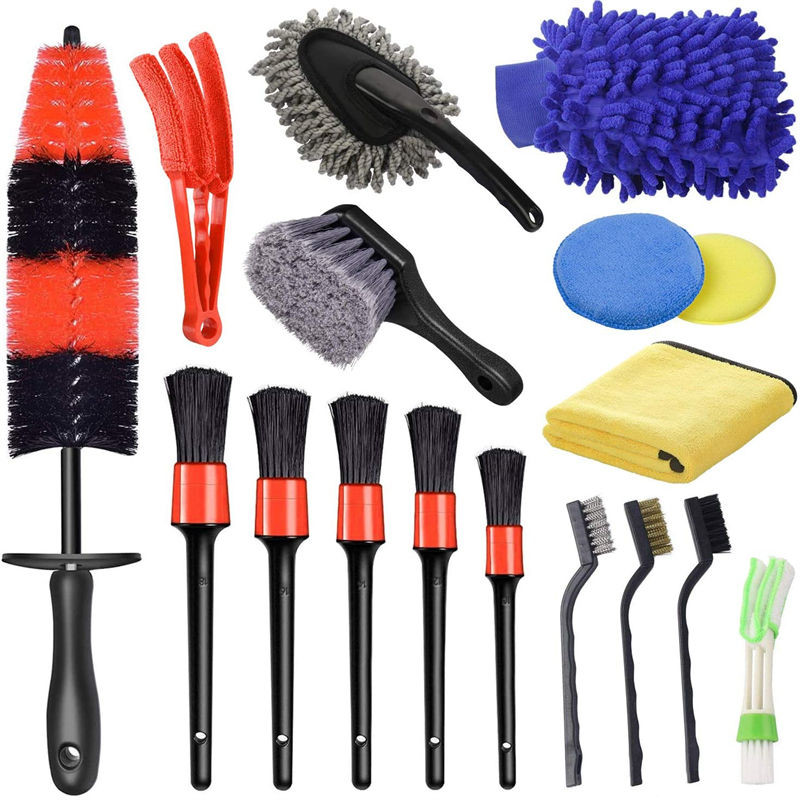 제조자 자동차 세척 도구 17Pcs 자동차 바퀴 내부를위한 자동차 붓